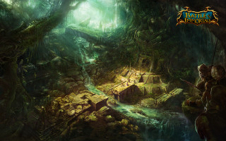 Man forest river waterfall cave - a forest next free wallpaper