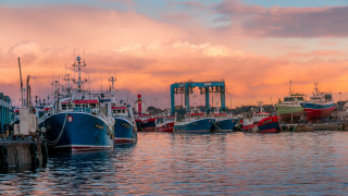 Boats pier sunset clouds mooring - moody free wallpaper
