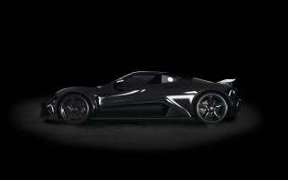 Black sports car dark room 25 - free cars wallpaper