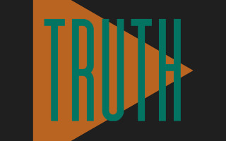 Black orange poster triangle truth - jagged free wallpaper