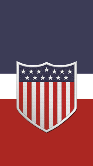 Shield american flag red white - stripe free wallpaper for mobile