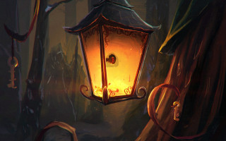 Lantern tree forest night light - a lantern free wallpaper for desktop