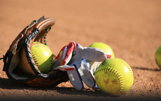 Baseball glove ball ground dirt - free sports wallpaper