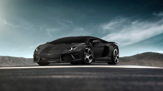 Black sports car desert mountains 4 - unreal engine free wallpaper for desktop