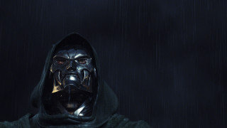 Man hooded jacket black face - painted free wallpaper