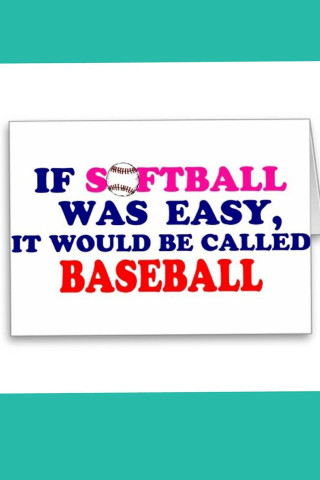If softball was easy baseball - free sports wallpaper for mobile
