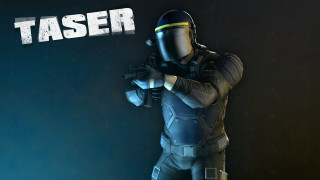 Man blue uniform gun laser - a blue uniform holding free wallpaper