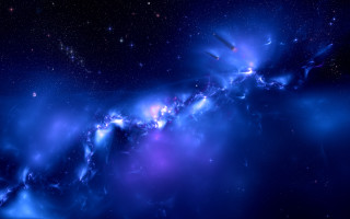 Colorful space stars blue light - colorful picture free wallpaper