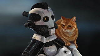 Cat robot gun cat arm - a robot free wallpaper for desktop