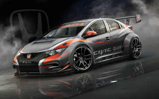 Red stripe car smoke steam - concept design free wallpaper