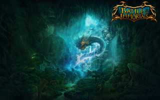 Dragon cave light blue flame - a blue flame free wallpaper