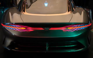 Futuristic car colorful tail light - a futuristic car free wallpaper