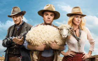 Western cowboy sheep poster kitsch - a sheep free wallpaper