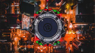 Cityscape urban night lights embers - a circular design free wallpaper