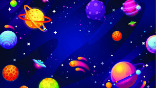 Space planet stars night sky - a space scene free wallpaper for desktop