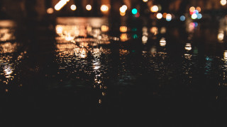 City street night reflections bokeh - night free wallpaper