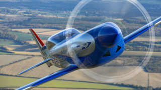 Blue airplane green field circular - airplane free wallpaper