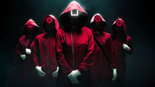 Sextuplets redhoods glowing conceptart neoism - jacket free wallpaper