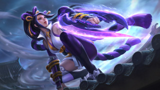 Purple woman fan qi splash - a purple object free wallpaper