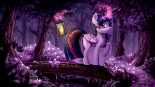 Pony forest gothic lantern fireflies - its hand free wallpaper