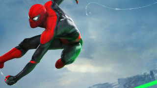 Spiderman green light city action - a spider man free wallpaper