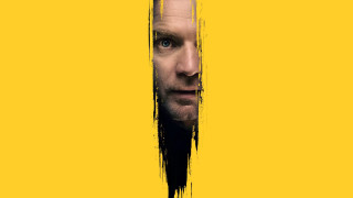 Bearded man yellow background peering - neofauvism free wallpaper