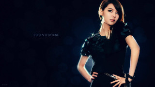 Woman black dress posing hands 13 - choi buk free wallpaper