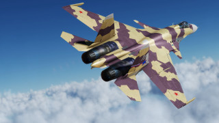 Fighter jet clouds red star 3 - a red star free wallpaper