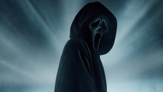 Hooded cloak skull mask cloudy - a face free wallpaper