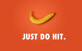 Banana just do hit white - an orange background free wallpaper