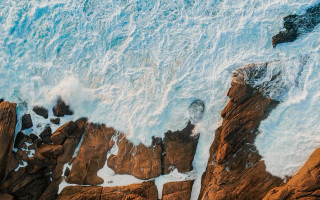 Ocean rocks water birdseye nature - ocean free wallpaper for desktop