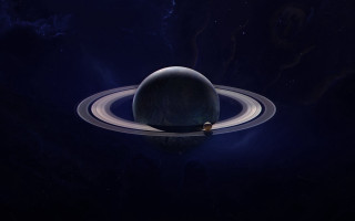 Saturn ring starry sky space - a ring free wallpaper
