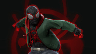 Spiderman greenjacket redscarf dancing eyesclosed - red scarf free wallpaper