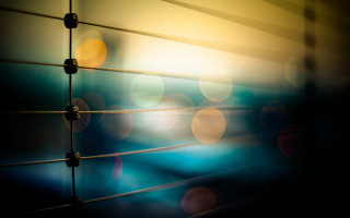 Blurry window curtain raytraced bokeh - objective abstraction free wallpaper for desktop