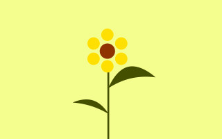 Yellow flower minimalist moon sunflower - the stem free wallpaper