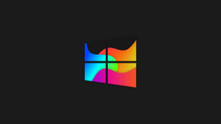 Black background colorful window ai - suprematism free wallpaper