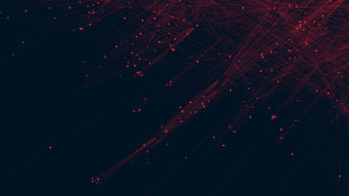 Red black wireframe particles night - line and dots free wallpaper