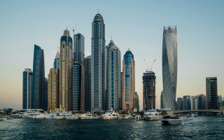 Boats cityscape bridge skyline water - cityscape free wallpaper