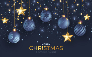 Christmas ornaments stars snowflakes dark - dark background free wallpaper