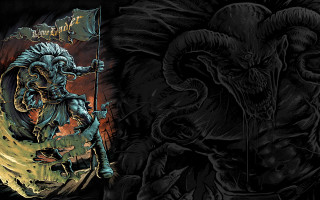 Demon drawing spear demon back - a drawing of a demon free wallpaper for desktop