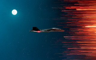 Jet fullmoon stars background astronaut - the air next free wallpaper