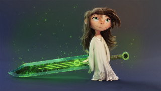 Cartoon green sword glow fantasy - a green glow free wallpaper