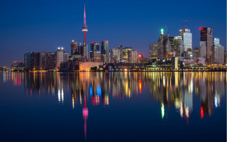 Tokyo cityscape night lights reflection 2 - bruce munro free wallpaper for desktop