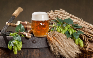 Beer barrel knife hops stilllife - a barrel free wallpaper