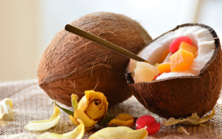 Coconut spoon flower shell food - it next free wallpaper