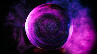 Purple hologram astronaut moon stars - a purple ball free wallpaper