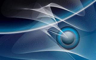 Blue white circle abstract geometric - a white circle in the center of the image free wallpaper