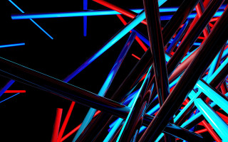 Colorful sticks dark background generative - chromatic aberration free wallpaper