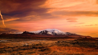 Mountain snow capped peak sunset - allan linder free wallpaper
