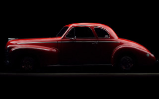 Red car dark black background 2 - kodachrome free wallpaper for desktop